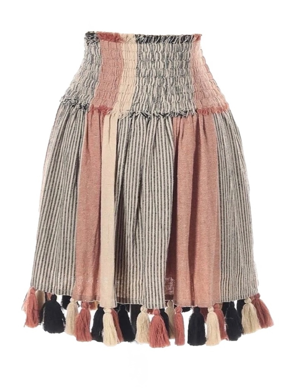 A Piece Apart Boho Tassel Woven Silk Skirt Size 2